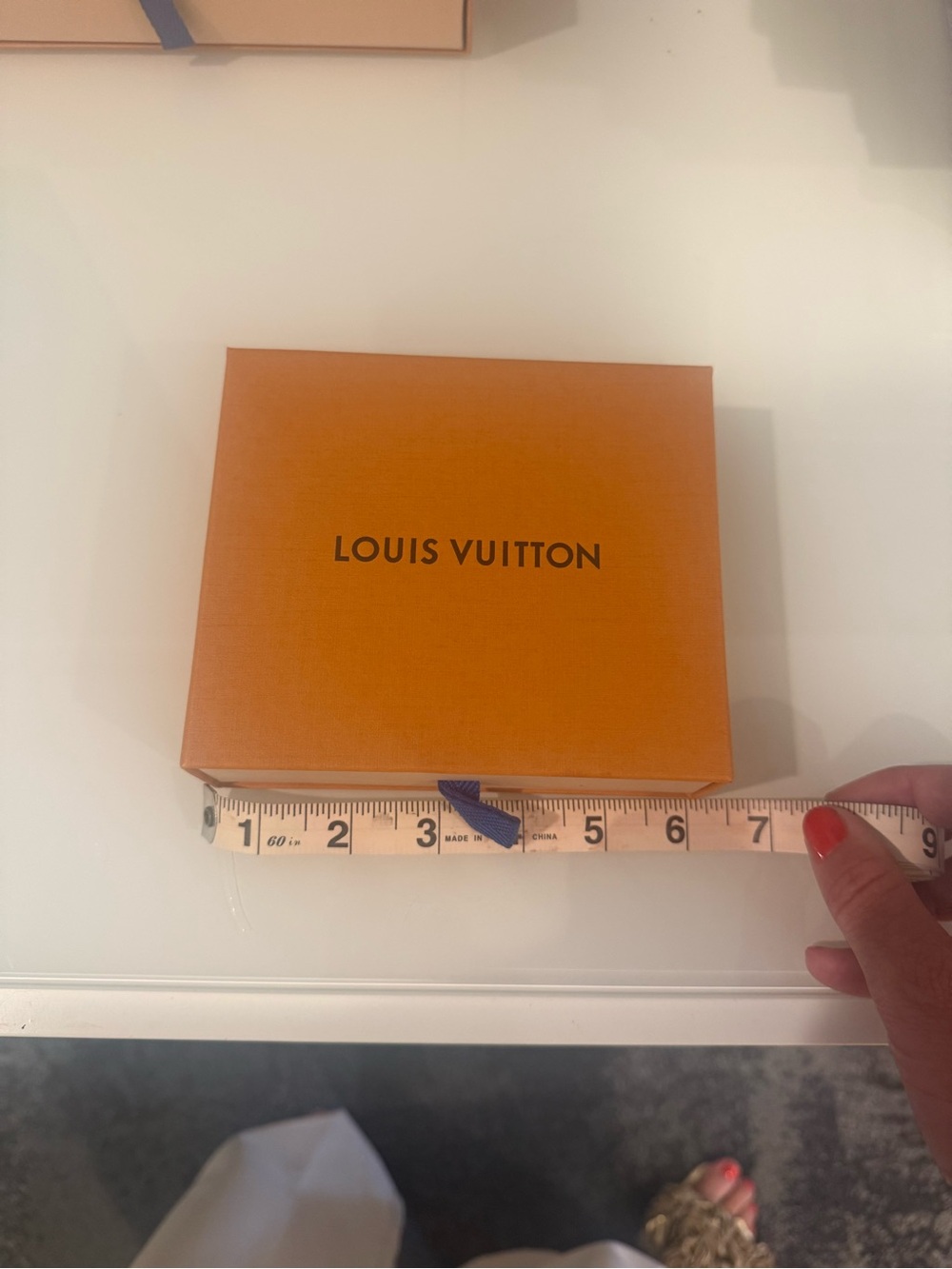 Louis Vuitton Orange and Cream Branded Box with Dust Bag
